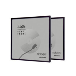Nielsen 12In Vinyl Record Display Frames, Aluminium, Jet Matt Black, 32X33Cm - Set Of 2 - thumbnail 1