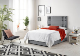 Somnior Beds Somnior Flexby Plush Charcoal 4Ft6 Memory Foam Divan Bed With Mattress & Headboard - Double - thumbnail 2