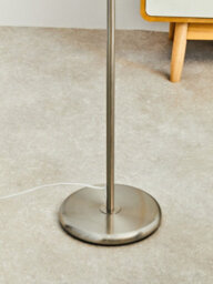 Orsina Elegant Grey Waffle Effect Shade Floor Lamp, Sturdy And Sleek Bedroom Lamp, Versatile Livingroom Lamp - thumbnail 9