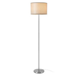 Orsina Elegant Grey Waffle Effect Shade Floor Lamp, Sturdy And Sleek Bedroom Lamp, Versatile Livingroom Lamp - thumbnail 4
