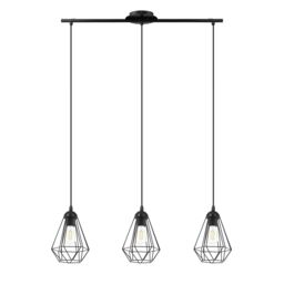 GoodHome Smertrio Matt Black 3 Lamp Pendant Ceiling Light, (Dia)175mm - thumbnail 2