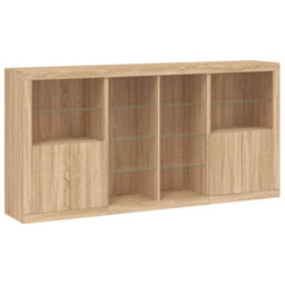 Berkfield Sideboard With Led Lights Sonoma Oak 202X37X100 Cm - thumbnail 3