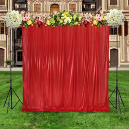 Neel Blue 3X3 M Ice Silk Backdrop Curtain Photography Scenery For Christmas Events Decor, Red - thumbnail 7
