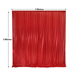 Neel Blue 3X3 M Ice Silk Backdrop Curtain Photography Scenery For Christmas Events Decor, Red - thumbnail 2
