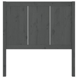 Berkfield Bed Headboard Grey 80.5X4X100 Cm Solid Pine Wood - thumbnail 4