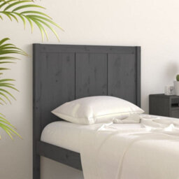 Berkfield Bed Headboard Grey 80.5X4X100 Cm Solid Pine Wood - thumbnail 3