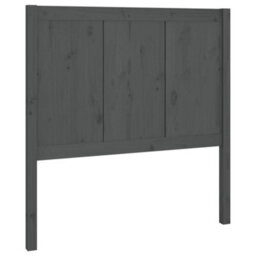 Berkfield Bed Headboard Grey 80.5X4X100 Cm Solid Pine Wood - thumbnail 2
