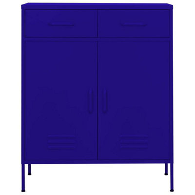 Berkfield Sturdy Storage Cabinet Navy Blue 80X35X101.5 Cm Steel - image 1