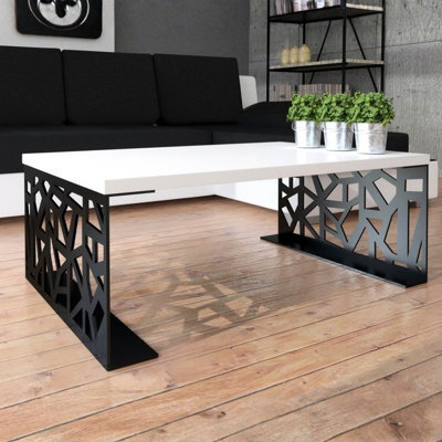 Modern Coffee Table Pales Black Matt With White Gloss - image 1