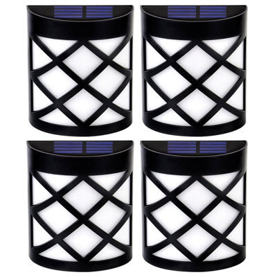 Taylor & Brown 4 Pack Solar Fence Lights, 6 Led Waterproof Outdoor Lamps For Garden, Patio, Yard, Stairs, Wall, Gate - image 1