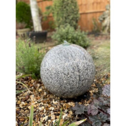 Buttercup Farm Granite Sphere Drilled Garden Water Feature With Pump, Light, Reservoir And Grid - 60Cm Dia - Polished Grey - thumbnail 3