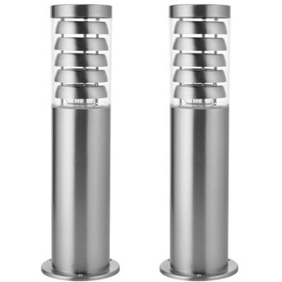 2 Pack Outdoor Garden Bollard Light Stainless Steel Outside Path Led Lamp Post - image 1