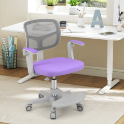 Gainoom Kids Purple Desk Chair Children Study Chair W/ Adjustable Height - thumbnail 3