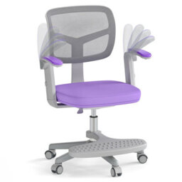 Gainoom Kids Purple Desk Chair Children Study Chair W/ Adjustable Height