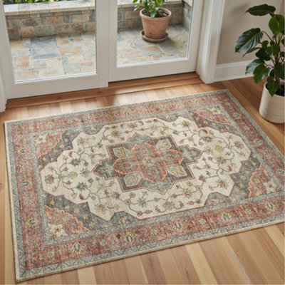 Decoranddecor Rug, Washable Rugs, Kitchen Rugs, Bath Mats, 60X90Cm, Non-Slip, Pet Friendly, Low Pile, Modern Rug - Solara - image 1