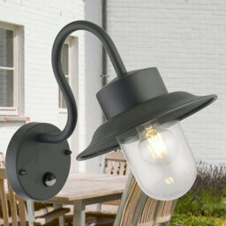 First Choice Lighting Set Of 2 Montford - Black Motion Sensor Outdoor Wall Lights - thumbnail 5