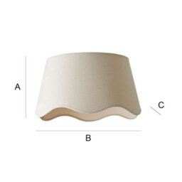 Valuelights Mabel Large Natural Scallop Edge Linen Lamp Shade And Bulb (D)45Cm - thumbnail 9