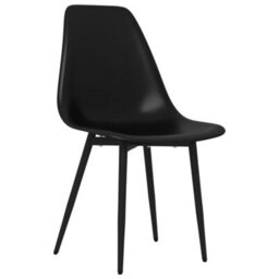 Walplus Set Of 4 Elegant Black Dining Chairs Made Of Durable Pp - thumbnail 3