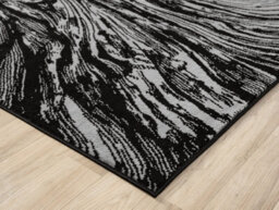 Obsidian Modern Low Pile Area Rug - Whirlpool Design Grey 200Cm X 290Cm - thumbnail 5