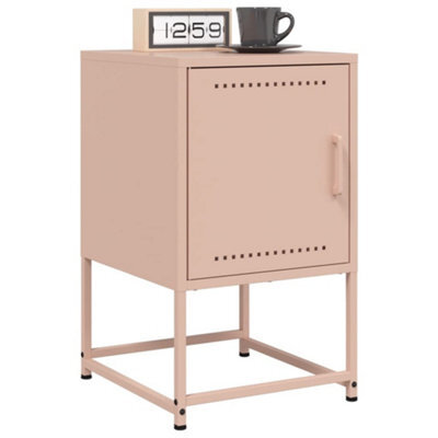 Berkfield Bedside Cabinets 2 Pcs Pink 36X39X60.5 Cm Steel - image 1