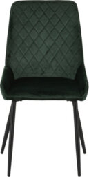 Seconique Athens Round Dining Set With Avery Chairs - Concrete Effect/black/emerald Green Velvet - thumbnail 8