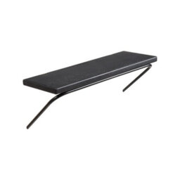 MH London Venice Solid Wood Wall Shelf Living Bedroom Kitchen Wall Mounted Floating Shelves In Black - Small - thumbnail 2
