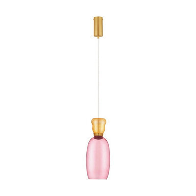 Luminosa Lighting Luminosa Pluma Slim Pendant Ceiling Light Glossy Yellow, Pink, Gold Led 5W 450Lm 3000K - image 1