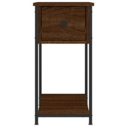 Berkfield Bedside Cabinet Brown Oak 30X60X60 Cm Engineered Wood - thumbnail 5