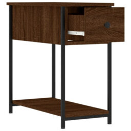 Berkfield Bedside Cabinet Brown Oak 30X60X60 Cm Engineered Wood - thumbnail 6