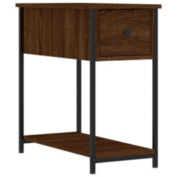 Berkfield Bedside Cabinet Brown Oak 30X60X60 Cm Engineered Wood - thumbnail 2