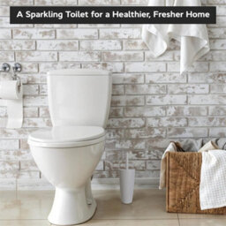 Toilet Brush & Holder Grey Flexible Bristles For Deep Cleaning - thumbnail 5