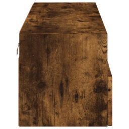 Berkfield Tv Wall Cabinet Smoked Oak 100X30X30 Cm Engineered Wood - thumbnail 8