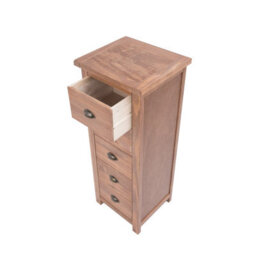 Cabinet Bits Padua 5 Drawer Narrow Chest Of Drawers Brass Cup Handle - thumbnail 5