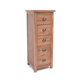 Cabinet Bits Padua 5 Drawer Narrow Chest Of Drawers Brass Cup Handle - thumbnail 2