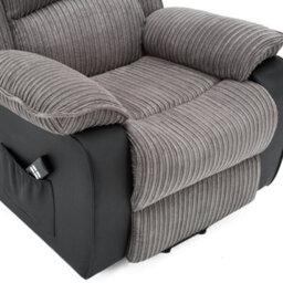 More4Homes Postana Dual Motor Electric Rise Recliner Jumbo Cord Fabric Armchair Electric Lift Riser Chair (Grey) - thumbnail 6