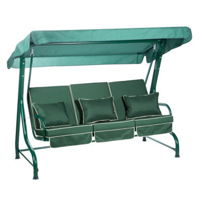 Alfresia Roma Swing Seat With Green Luxury Cushions - image 1