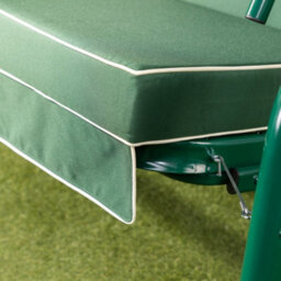 Alfresia Roma Swing Seat With Green Luxury Cushions - thumbnail 5