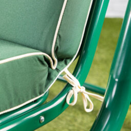 Alfresia Roma Swing Seat With Green Luxury Cushions - thumbnail 3