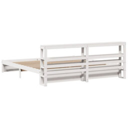Berkfield Bed Frame With Headboard Without Mattress White 180X200 Cm Super King - thumbnail 8