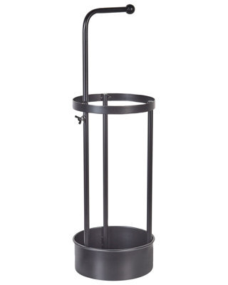 Wyld And Coco Black Iron Umbrella Stand For Hallway, Compact Narrow Design W21 X D21 X H66Cm - image 1