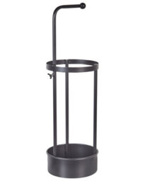 Wyld And Coco Black Iron Umbrella Stand For Hallway, Compact Narrow Design W21 X D21 X H66Cm - thumbnail 1