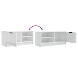 Berkfield Tv Cabinets 2 Pcs High Gloss White 80X35X36.5Cm Engineered Wood - thumbnail 9