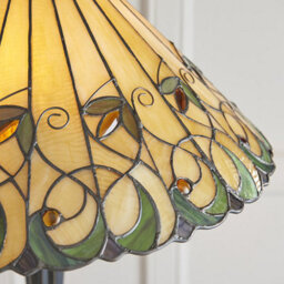 Luminosa Lighting Luminosa Jamelia 2 Light Floor Lamp Tiffany Glass, Dark Bronze Paint With Highlights, E27 - thumbnail 4