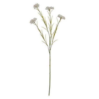 Hill Interiors Cornflower Stem Artificial Flower - Plastic - L20 X W20 X H77 Cm - White - image 1