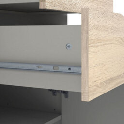 Wyld Haus Sapporo Wide Tv Unit In White And Natural Oak 2 Drawers 4 Shelves - thumbnail 7