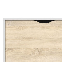 Wyld Haus Sapporo Wide Tv Unit In White And Natural Oak 2 Drawers 4 Shelves - thumbnail 6