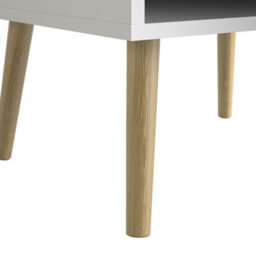 Wyld Haus Sapporo Wide Tv Unit In White And Natural Oak 2 Drawers 4 Shelves - thumbnail 8