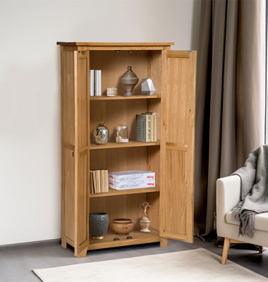 Hallowood Furniture Waverly Oak Cupboard 2 Door 3 Shelf Medium Cupboard - image 1