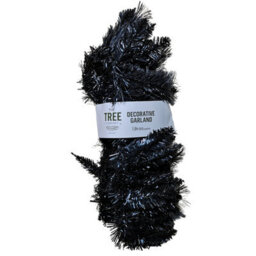 Samuel Alexander 6Ft (1.8M) Premier Pvc Plain Black Tipped Artificial Christmas Halloween Garland - thumbnail 8