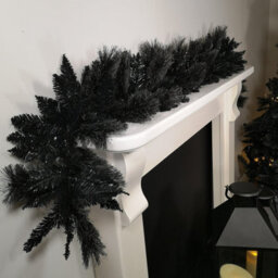 Samuel Alexander 6Ft (1.8M) Premier Pvc Plain Black Tipped Artificial Christmas Halloween Garland - thumbnail 9